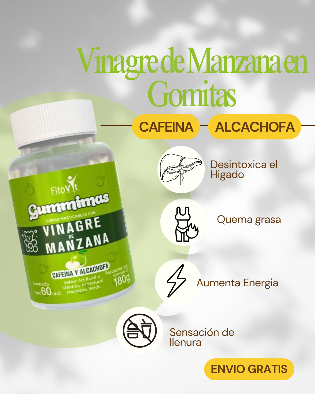 COMPRE 1 Y LLEVE LA SEGUNDA CON EL 20% DE DESCUENTO - BENECUIDA ACV GUMMIES – Energía, Digestión y Control de Peso