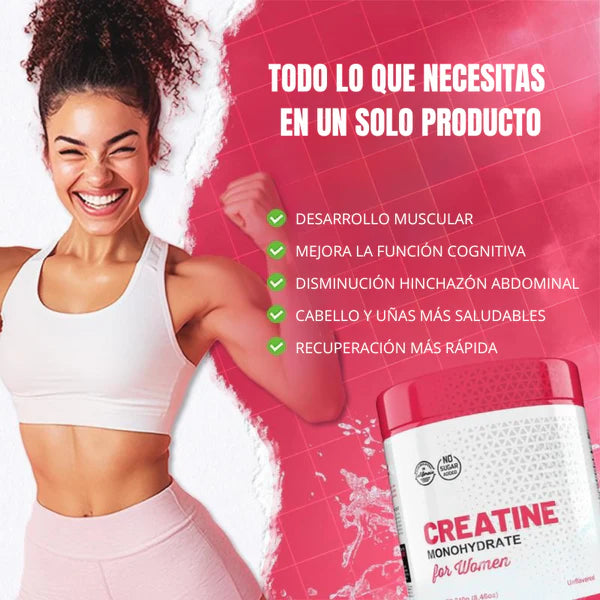 Creatina For Women - Rendimiento y Fuerza Femenina