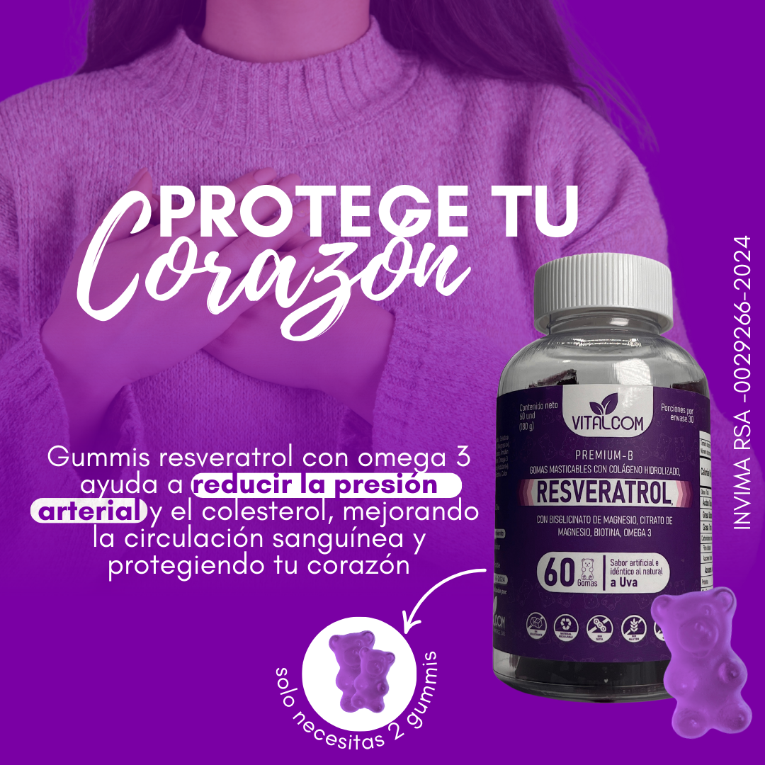"Resveratrol – Juventud y Vitalidad en Cada Gomita"
