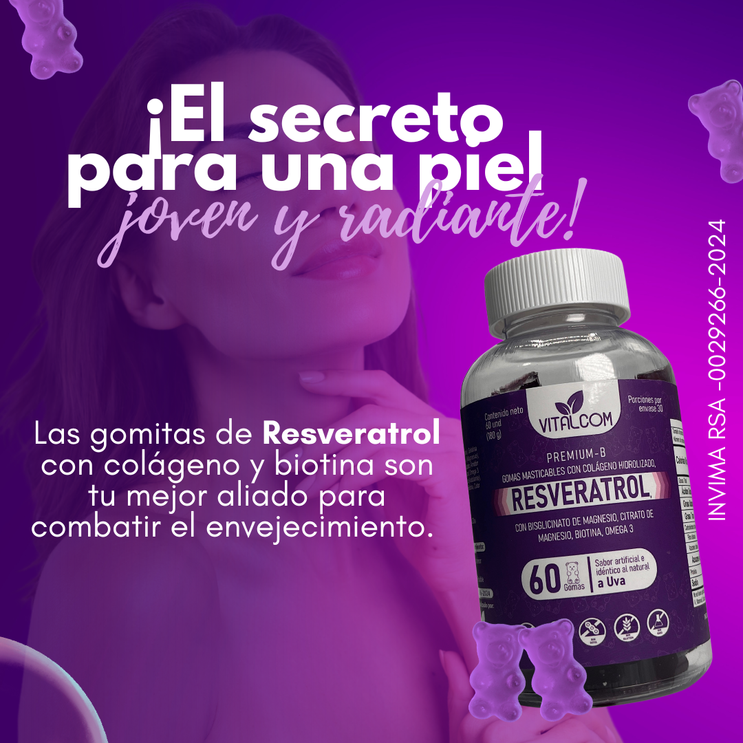 "Resveratrol – Juventud y Vitalidad en Cada Gomita"