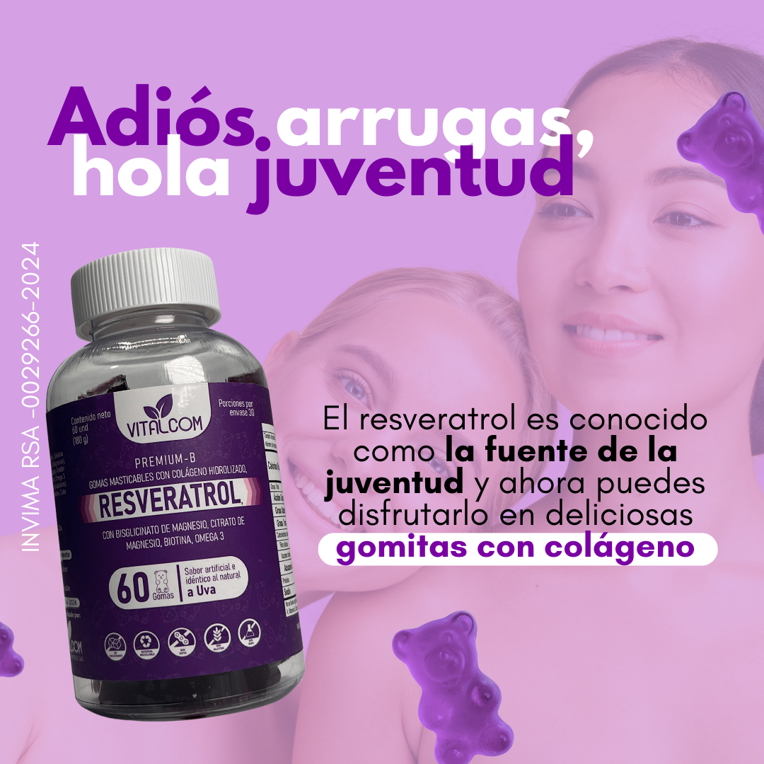 "Resveratrol – Juventud y Vitalidad en Cada Gomita"