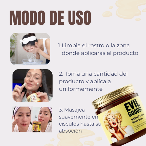 EVIL GOODS - Bálsamo Reparador, Reduce las imperfecciones del rostro e hidrata. Producto Original